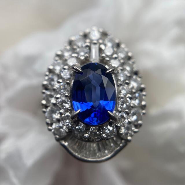 ロイヤルブルー　サファイア　リング　PT900 ダイヤモンド レディースのアクセサリー(リング(指輪))の商品写真