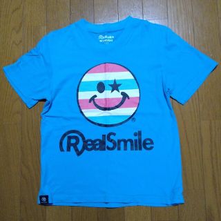 リアルビーボイス(RealBvoice)の☆美品☆リアルビーボイス150　半袖Tシャツ150ブルー系 男女(Tシャツ/カットソー)