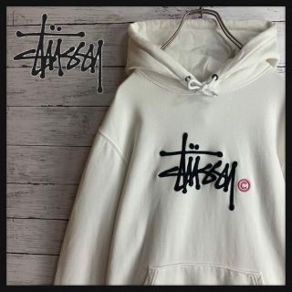 ステューシー(STUSSY)の【激レアデザイン】ステューシー 立体ビッグロゴ刺繍入りパーカー 入手困難(パーカー)