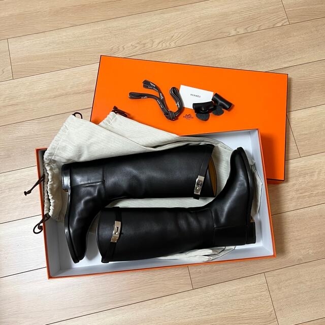 HERMES エルメス ジャンピング ロングブーツ ケリー金具 ブラック HERMES エルメス ジャンピング ロングブーツ ケリー金具 ブラック