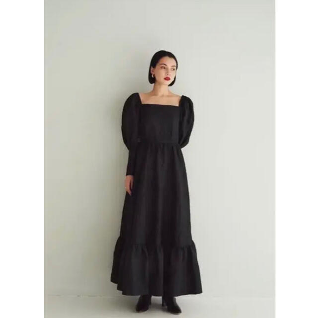 Ameri VINTAGE(アメリヴィンテージ)の【美品】Sheer ロングドレス ブラックワンピース レディースのワンピース(ロングワンピース/マキシワンピース)の商品写真