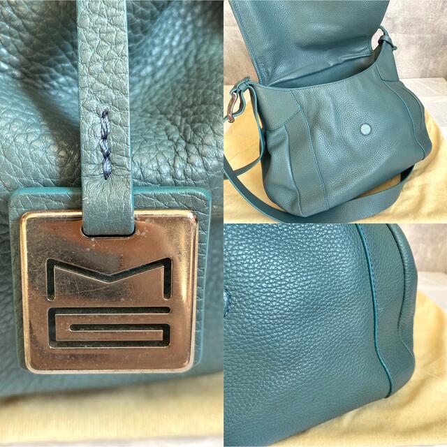 極美品】MAURO GOVERNA ターコイズグリーン 希少色ショルダーバッグ