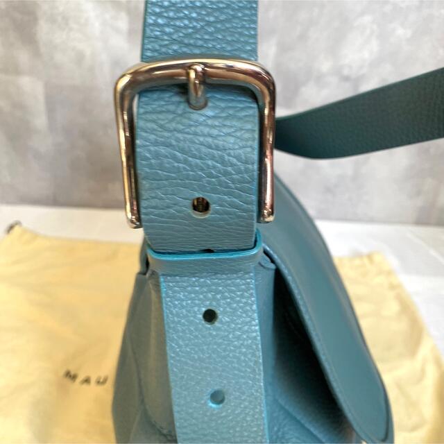 極美品】MAURO GOVERNA ターコイズグリーン 希少色ショルダーバッグ