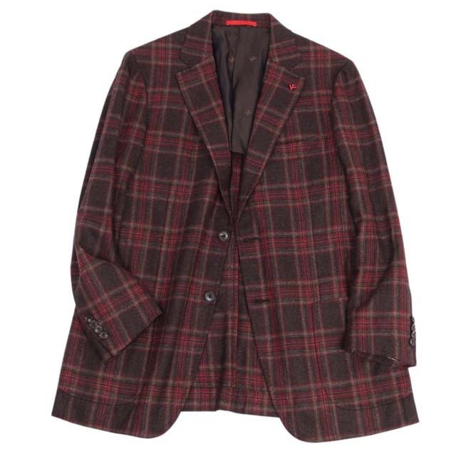 ISAIA - イザイア ジャケット テーラード チェック カシミヤ ISAIA - イザイア ジャケット テーラード チェック カシミヤ