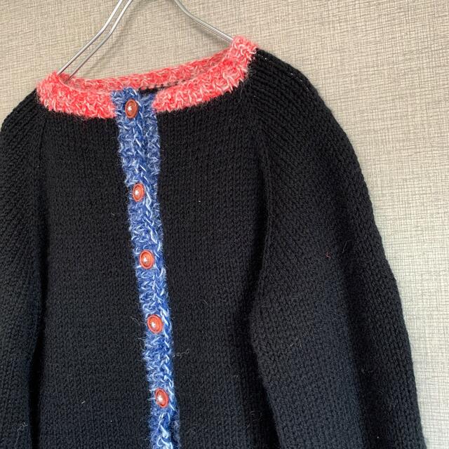 一点物 ハンドニット デザインニット カーディガン ハンドメイド ラグランニット 3