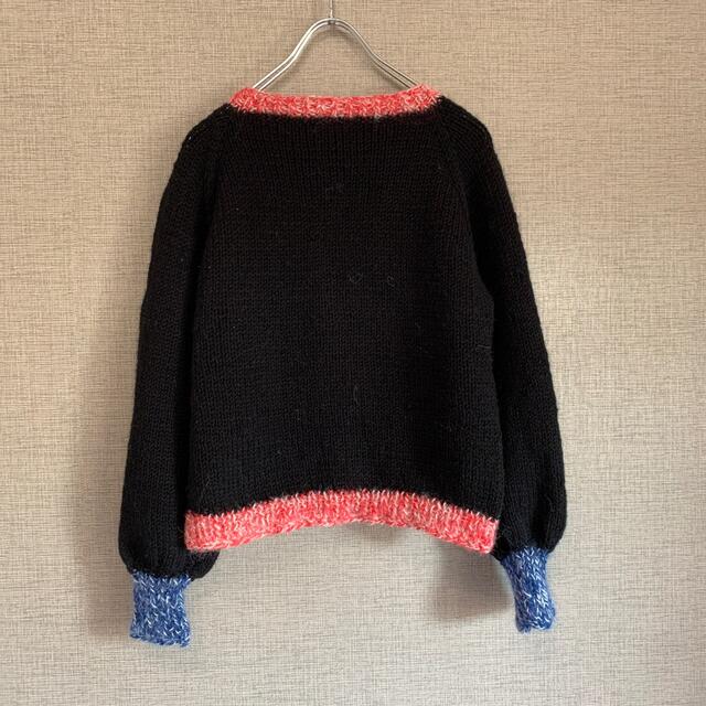 一点物 ハンドニット デザインニット カーディガン ハンドメイド ラグランニット 5