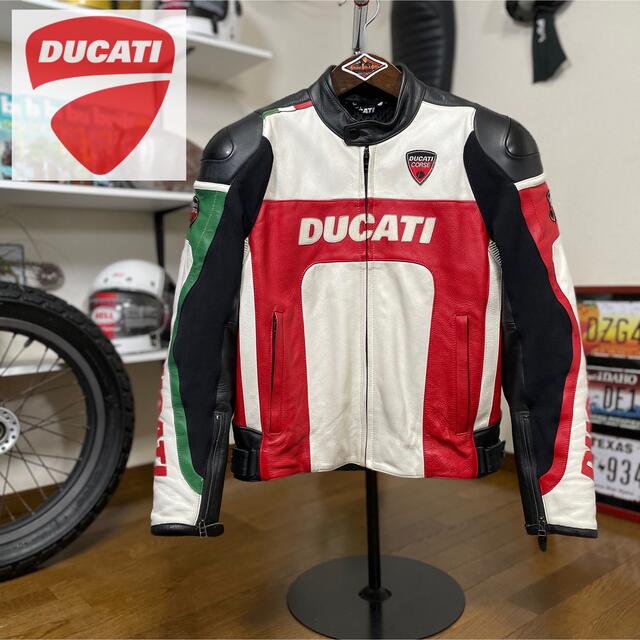 公式特典付 【DAINESE / DUCATI】本革 ライディングジャケット Lサイズ ...