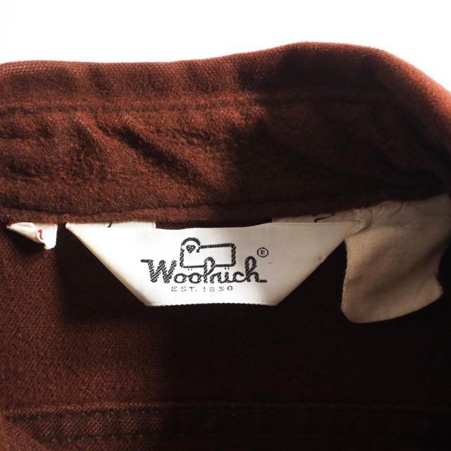 WOOLRICH(ウールリッチ)のウールリッチ　コットン１００％　ネルシャツ　長袖　ブラウン　美品 メンズのトップス(シャツ)の商品写真