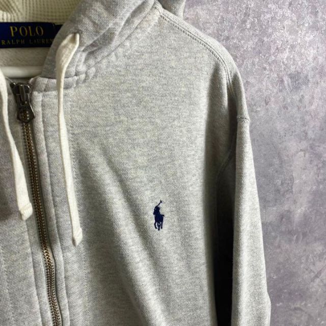 Ralph Lauren(ラルフローレン)のラルフローレン フルジップ パーカー グレー XXL 大きい ワンポイント メンズのトップス(パーカー)の商品写真