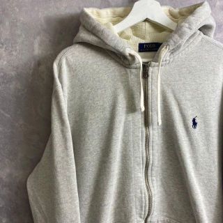 ラルフローレン(Ralph Lauren)のラルフローレン フルジップ パーカー グレー XXL 大きい ワンポイント(パーカー)