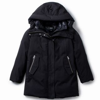 マッカージュ(Mackage)のマッカージュ MACKAGE KINSLEE 2-IN-1 ダウン パーカ オーバーサイズフィット フーテッドコート KINSLEENF 0001 0001(ダウンコート)