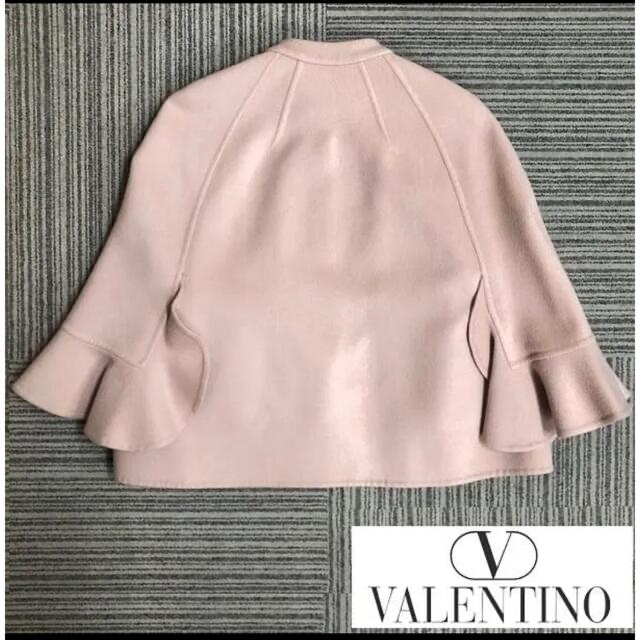 【美品】VALENTINO ヴァレンティノ カシミヤ混 ポンチョ コート 38