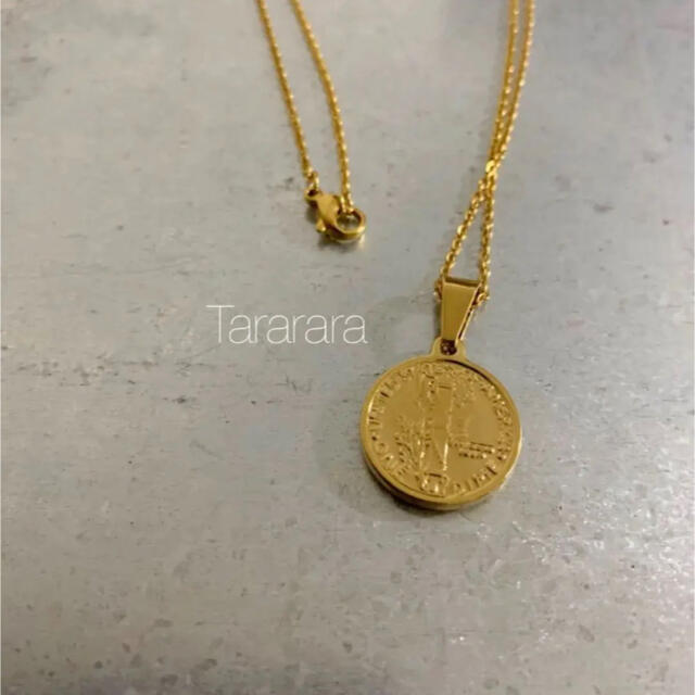 StN6 ●ステンレス coin ネックレス●金属アレルギー対応 レディースのアクセサリー(ネックレス)の商品写真