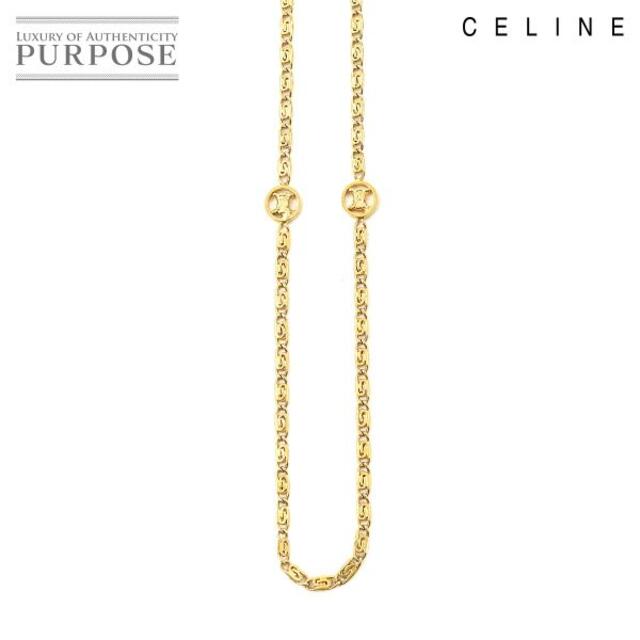セリーヌ CELINE マカダム チェーン ロング ネックレス ゴールド