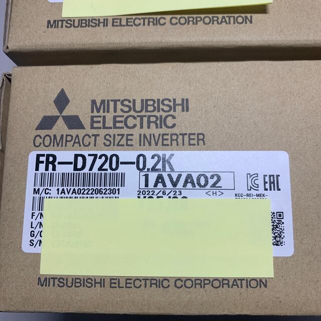 日本格安 新品未開封 三菱電機 FR-D720-0.2K 1台 インバータ www.m