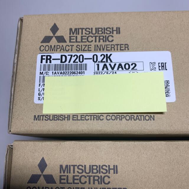 新品未開封 三菱電機 FR-D720-0.2K 2台 インバータ