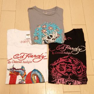 エドハーディー(Ed Hardy)の【Ed Hardy】レディース/ Tシャツ3枚セット(Tシャツ(半袖/袖なし))