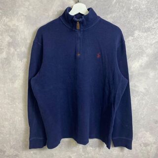 ラルフローレン(Ralph Lauren)のラルフローレン 90s ハーフジップニット セーター ネイビー ワンポイント(ニット/セーター)