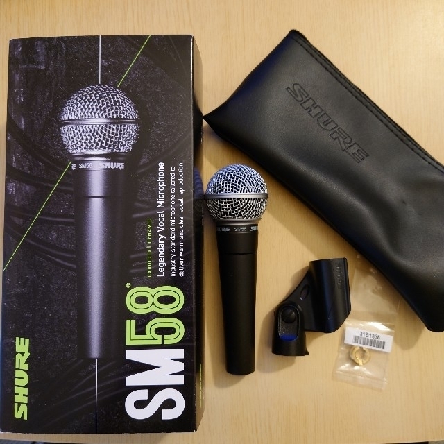 【美品】SHURE SM58 ボーカルマイク ケーブル付