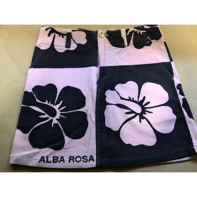 アルバローザ ALBA ROSA 升目スカート 黒×ピンク