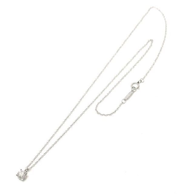 ティファニー ソリティア ダイヤ 0.38ct G/VS1/3EX ネックレス 41cm Pt950 プラチナ【鑑定書付き】 90164068