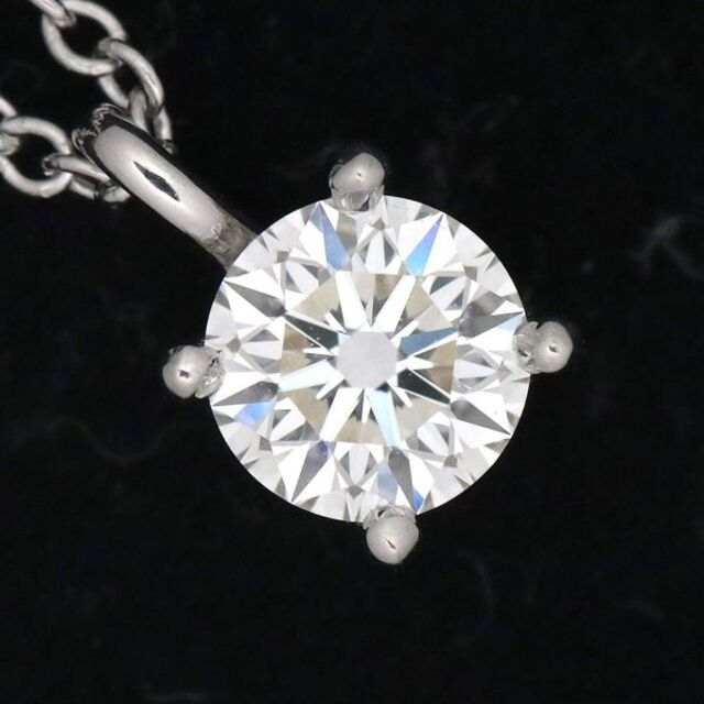 ティファニー ソリティア ダイヤ 0.38ct G/VS1/3EX ネックレス 41cm Pt950 プラチナ【鑑定書付き】 90164068
