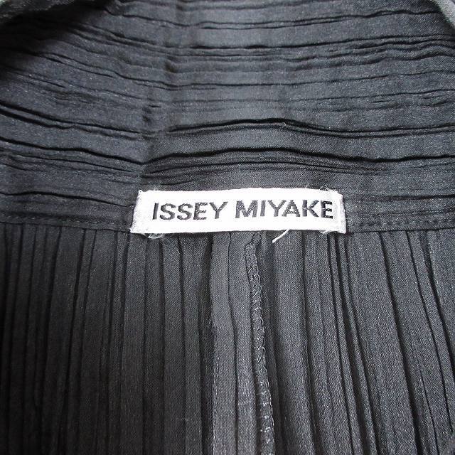 ISSEY MIYAKE 変形立体プリーツ ロングブラウス グレー サイズM