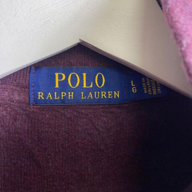 Ralph Lauren(ラルフローレン)のラルフローレン ハーフジップニット セーター パープル 紫 ワンポイント メンズのトップス(ニット/セーター)の商品写真