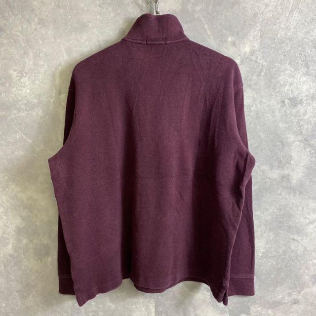 Ralph Lauren(ラルフローレン)のラルフローレン ハーフジップニット セーター パープル 紫 ワンポイント メンズのトップス(ニット/セーター)の商品写真