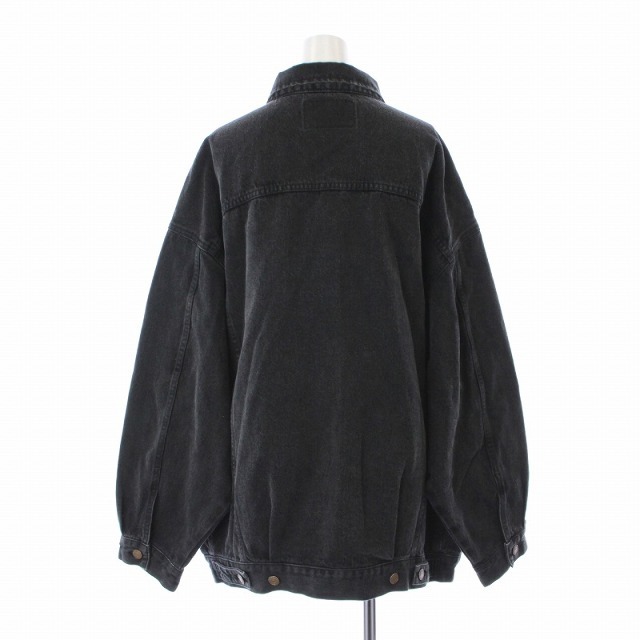 Ungrid(アングリッド)のアングリッド ビッグシルエットデニムジャケット Gジャン ジージャン F 黒 レディースのジャケット/アウター(Gジャン/デニムジャケット)の商品写真
