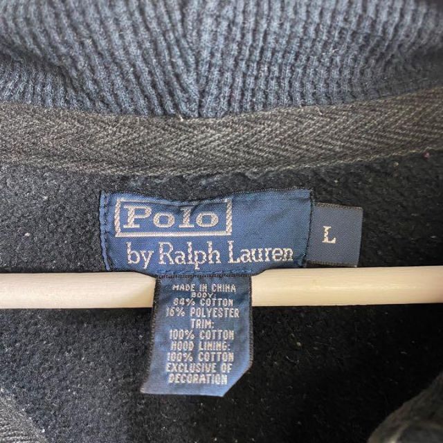 Ralph Lauren(ラルフローレン)のラルフローレン 90s 黒 ブラック 赤 フルジップ パーカー メンズのトップス(パーカー)の商品写真