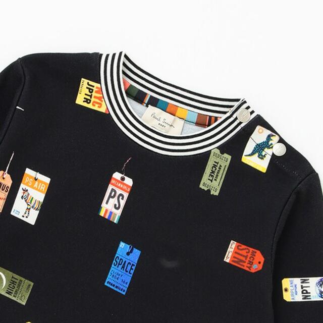 Paul Smith(ポールスミス)のポールスミス新品新作タグ付きベビー ラゲッジタグ柄長袖Tシャツ100 キッズ/ベビー/マタニティのキッズ服女の子用(90cm~)(Tシャツ/カットソー)の商品写真