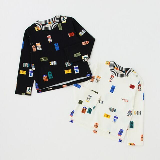 Paul Smith(ポールスミス)のポールスミス新品新作タグ付きベビー ラゲッジタグ柄長袖Tシャツ100 キッズ/ベビー/マタニティのキッズ服女の子用(90cm~)(Tシャツ/カットソー)の商品写真