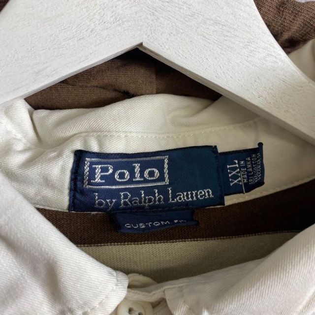 Ralph Lauren - ラルフローレン 90s ラガーシャツ パーカー 襟付き 太 