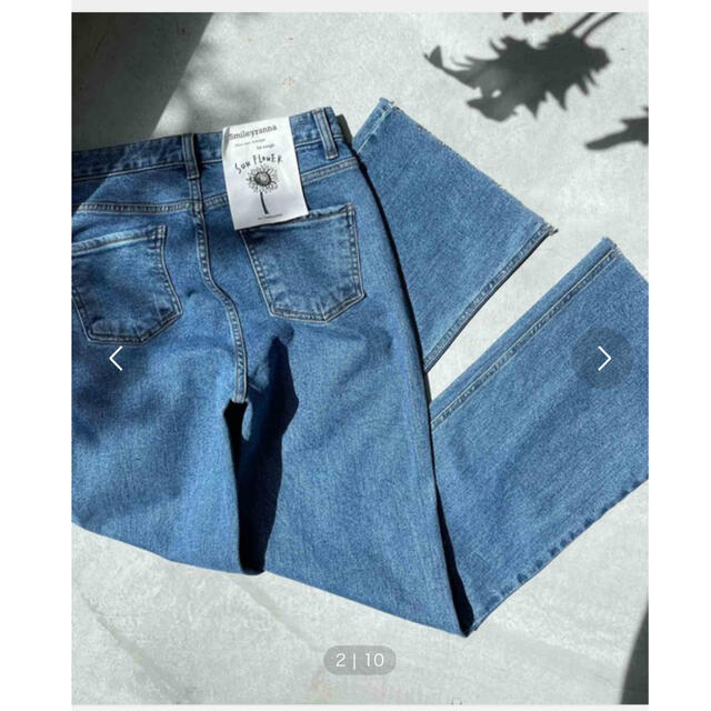 CANAL JEAN(キャナルジーン)の完売♡サンフラワーカットオフフレアーパンツ♡38 レディースのパンツ(カジュアルパンツ)の商品写真