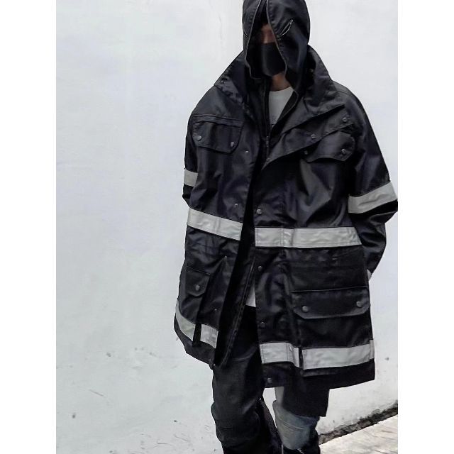 洗濯機可 VETEMENTS 19SS Black Mask Hooded Parka | www