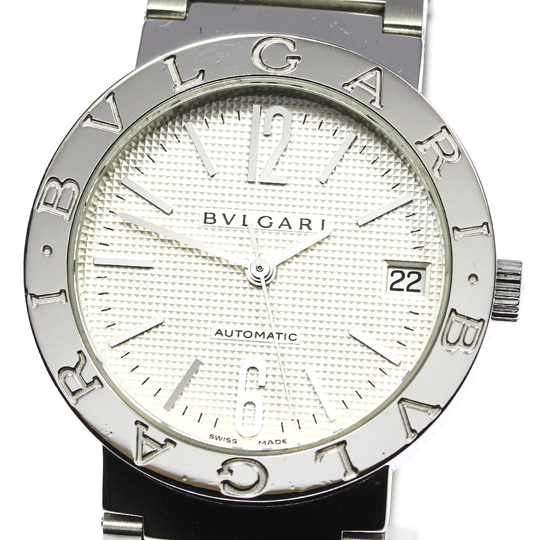 ☆良品【BVLGARI】ブルガリ ブルガリブルガリ デイト BB33SSAUTO 自動巻き メンズ_707883【ev20】