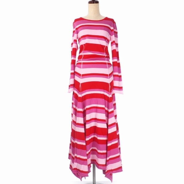 新品タグ付き】MARNI プリーツロングスカート エンボス加工 ピンク 40-