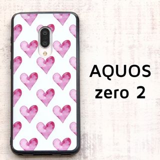 AQUOS zero2 レッド ハート ソフトケース カバー ゼロ2(モバイルケース/カバー)