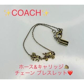 コーチ(COACH)の✨激レア❣️COACH ホース キャリッジ チェーン ブレスレット(ブレスレット/バングル)