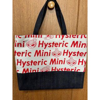 ヒステリックミニ(HYSTERIC MINI)のヒスミニ赤ロゴ×デニムのレッスンバッグ(レッスンバッグ)