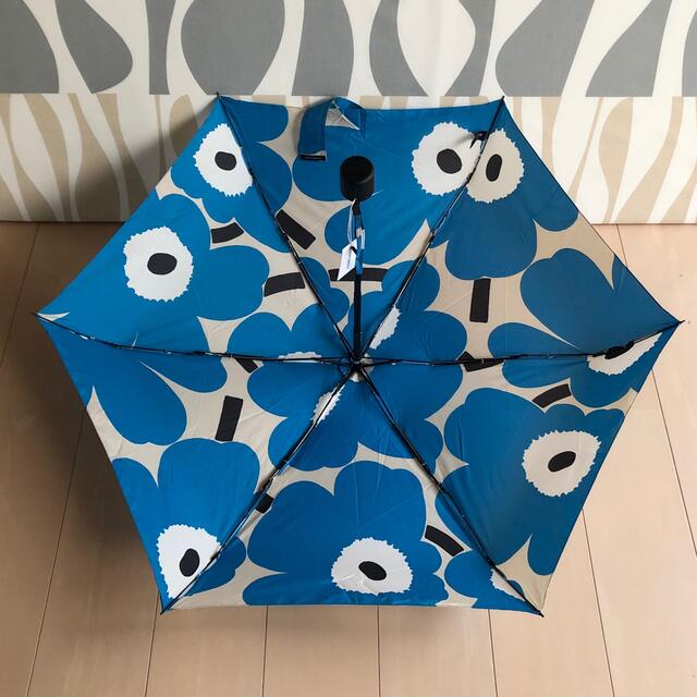 marimekko(マリメッコ)の新品 マリメッコ 折り畳み傘 ピエニ ウニッコ Pieni Unikko ブルー レディースのファッション小物(傘)の商品写真