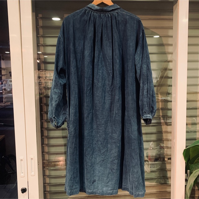1900s French indigo linen smock インディゴリネン