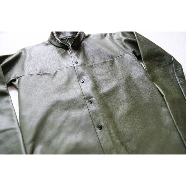 m.a+ レザー・シャツ ROSIN GREEN エムエークロス】 m.a+ レザー・シャツ ROSIN GREEN エムエークロス】