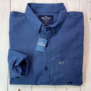 ホリスター(Hollister)のソフトな着心地！大人ネイビー/ストレッチ/長袖シャツ【XL】ホリスター(シャツ)