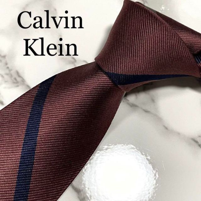 Calvin Klein(カルバンクライン)のネクタイ　カルバンクライン　ストライプ　マルチカラー　シルク メンズのファッション小物(ネクタイ)の商品写真