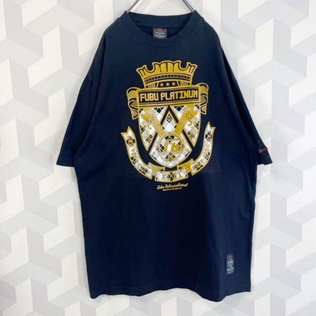 レア HARLEM PLATINAM FUBU Tシャツ 黒 XL