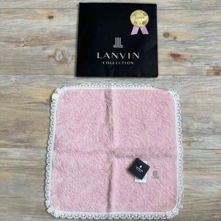 ランバン(LANVIN)のランバン　ハンドタオルハンカチ  ピンク(ハンカチ)