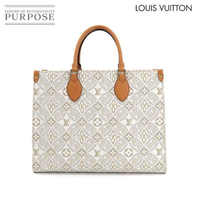 未使用 展示品 ルイ ヴィトン LOUIS VUITTON SINCE 1854 オンザゴー MM 2way トート ショルダー バッグ エクリュ M59614 RFID 90169563