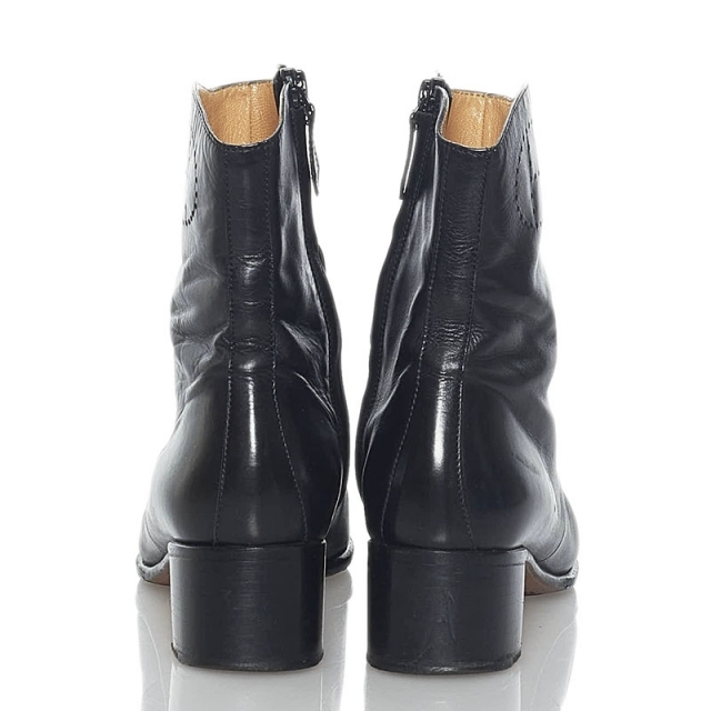 エルメス パンチング ショート ブーツ レザー レディース HERMES 【219-74511】約24cmJP靴サイズ